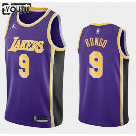 Los Angeles Lakers Rajon Rondo 9 2020-21 Jordan Brand Statement Edition Pelipaidat Swingman - Lasten